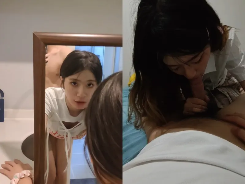Ch thiên thần chị cả doggy trước kính siêu sướng